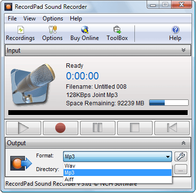 تحميل برنامج RecordPad Sound Recorder مجانا لتسجيل الصوت للكمبيوتر